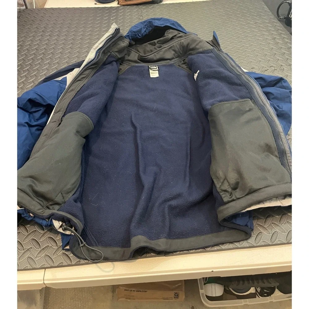 North Face Y2K Vintage 3 In 1 Hyvent Ski Jacket Hoodie Sweater Vtg Blue Sz Med